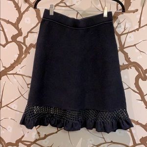 Black Knit Rachel Roy Knee Length Skirt